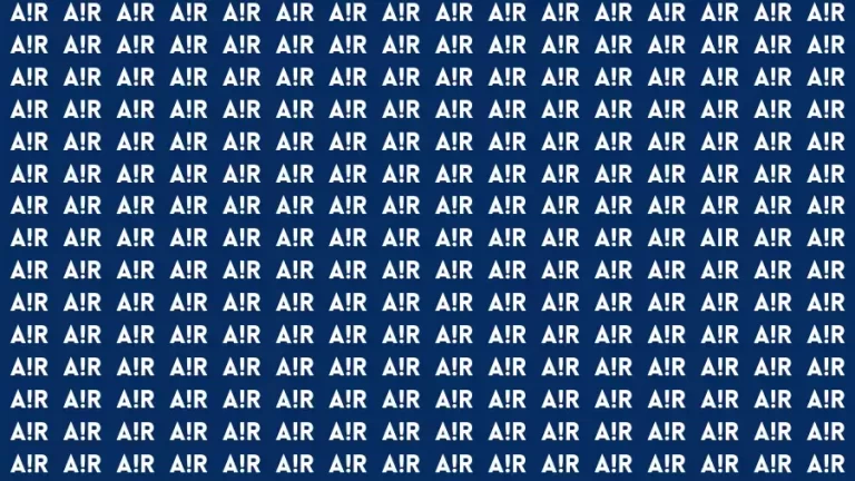 Test Visual Acuity: If you have Eagle Eyes Find the word Air in 15 Secs