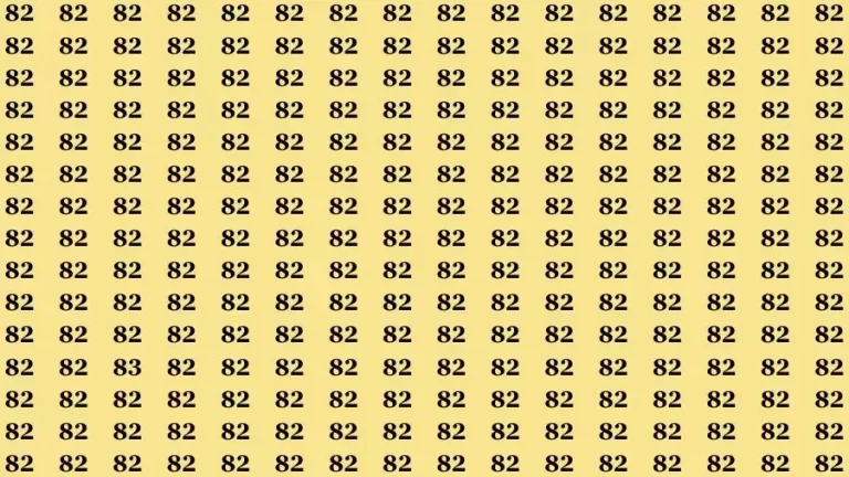 Optical Illusion Brain Test: If you have Eagle Eyes Find the Number 83 in 15 Secs