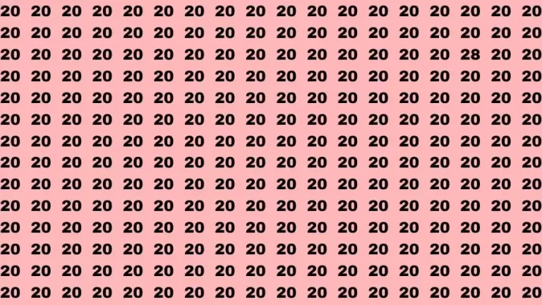 Optical Illusion Brain Challenge: If you have 50/50 Vision Find the number 28 in 12 Secs