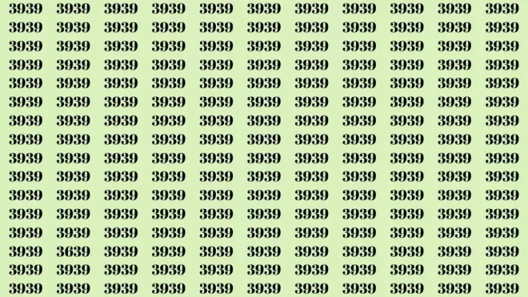 Optical Illusion Brain Challenge: If you have Hawk Eyes Find the Number 3639 in 15 Secs