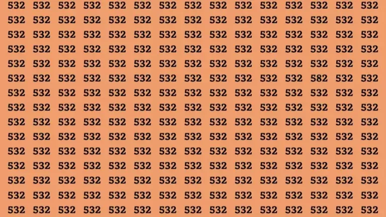 Optical Illusion Brain Test: If you have Sharp Eyes Find the number 582 in 20 Secs