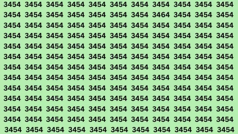 Optical Illusion Brain Test: If you have Eagle Eyes Find the Number 3464 in 15 Secs