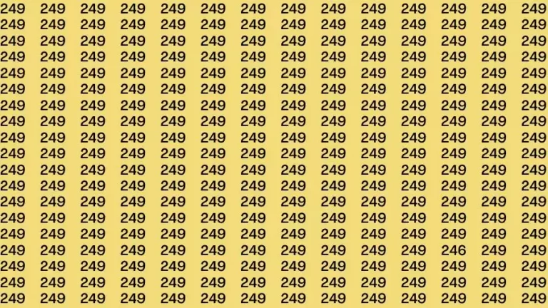 Optical Illusion Brain Test: If you have Eagle Eyes Find the Number 246 among 249 in 15 Secs