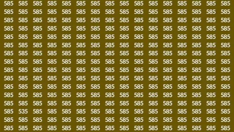 Observation Skill Test: If you have Sharp Eyes Find the Number 535 in 15 Secs