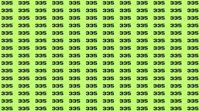 Optical Illusion Brain Test: If you have Sharp Eyes Find the number 385 in 20 Secs