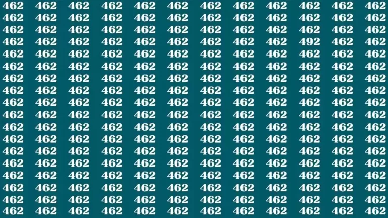 Optical Illusion Brain Challenge: If you have Hawk Eyes Find the Number 492 among 462 in 15 Secs