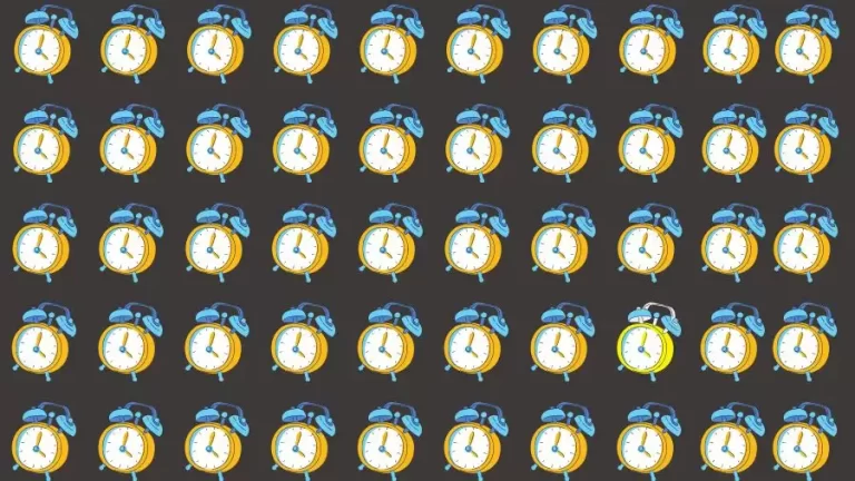 Optical Illusion Challenge: If you have Eagle Eyes find the Odd Clock in 15 Seconds