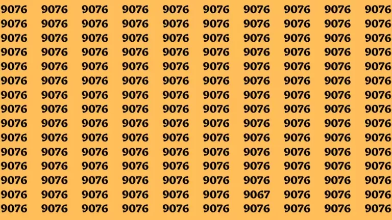 Observation Brain Challenge: If you have Hawk Eyes Find the Number 9067 among 9076 in 15 Secs