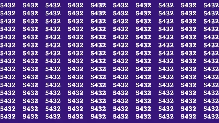 Observation Find it Out: If you have Sharp Eyes Find the number 3432 in 20 Secs