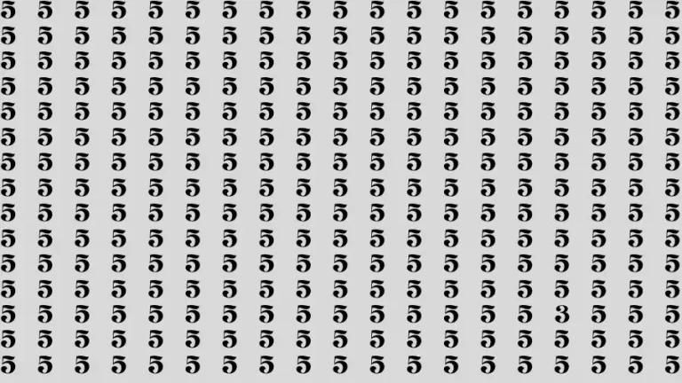 Optical Illusion Brain Test: If you have Sharp Eyes Find the number 3 in 20 Secs