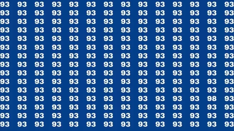 Optical Illusion Brain Test: If you have Sharp Eyes Find the number 98 in 20 Secs