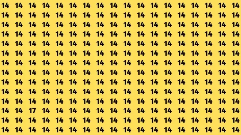 Optical Illusion Brain Test: If you have Eagle Eyes Find the Number 17 in 15 Secs