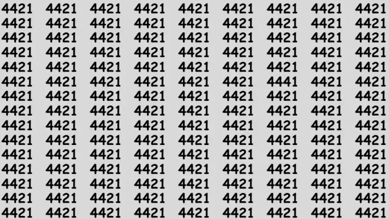 Observation Find it Out: If you have Eagle Eyes Find the Number 4441 in 15 Secs