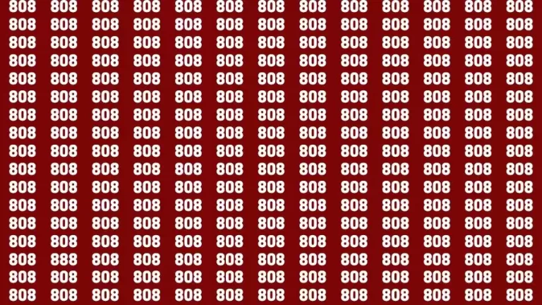 Optical Illusion Brain Test: If you have Sharp Eyes Find the number 888 in 20 Secs