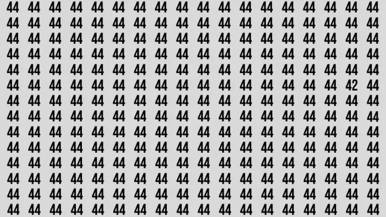 Observation Brain Challenge: If you have Hawk Eyes Find the Number 42 among 44 in 15 Secs