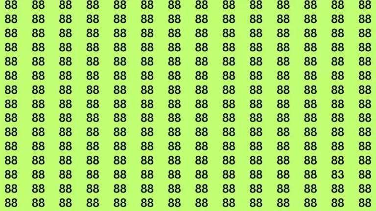 Observation Skill Test: If you have Sharp Eyes Find the Number 83 in 15 Secs