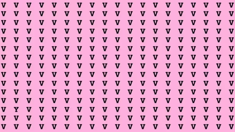 Optical Illusion Brain Challenge: If you have Hawk Eyes Find the Letter Y among V in 15 Secs