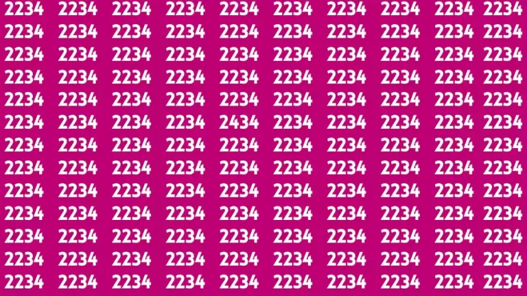 Observation Brain Challenge: If you have Hawk Eyes Find the Number 2434 in 15 Secs