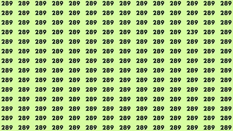 Optical Illusion Brain Challenge: If you have 50/50 Vision Find the number 239 in 12 Secs