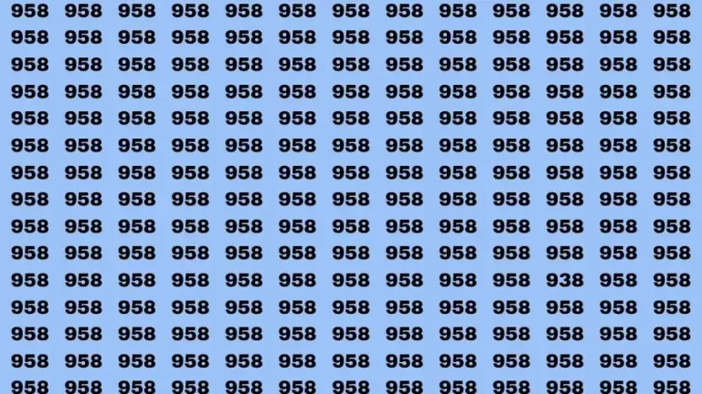 Optical Illusion Brain Challenge: If you have Hawk Eyes Find the Number 938 in 15 Secs