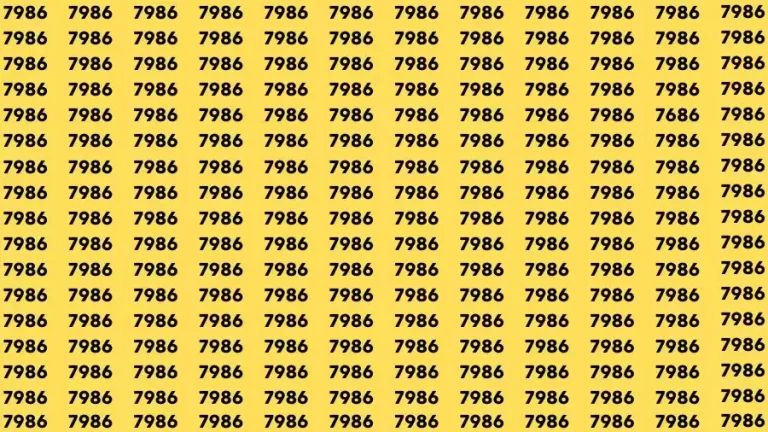 Optical Illusion Brain Test: If you have Eagle Eyes Find the Number 7686 in 15 Secs