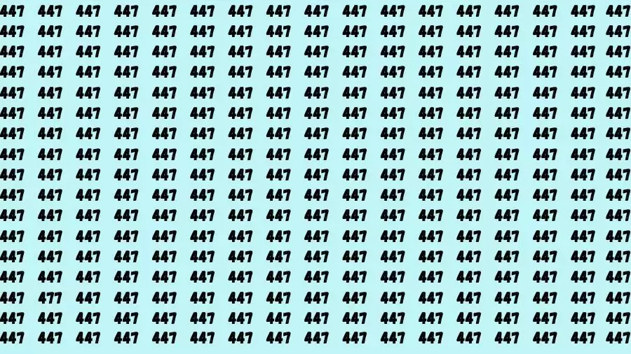 Optical Illusion Brain Challenge: If you have Hawk Eyes Find the Number 477 in 15 Secs