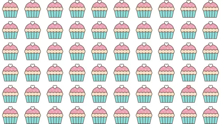 Optical Illusion Brain Test: If you have Eagle Eyes find the Odd Cupcake in 8 Seconds