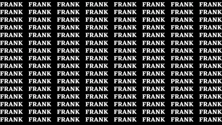 Observation Brain Challenge: If you have Hawk Eyes Find the word Prank in 18 Secs