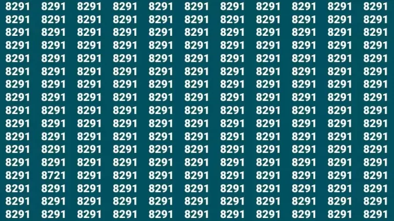 Optical Illusion Brain Test: If you have Sharp Eyes Find the number 8721 in 20 Secs