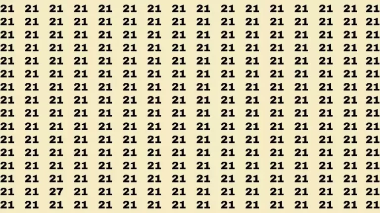 Optical Illusion Brain Test: If you have Sharp Eyes Find the number 27 in 20 Secs