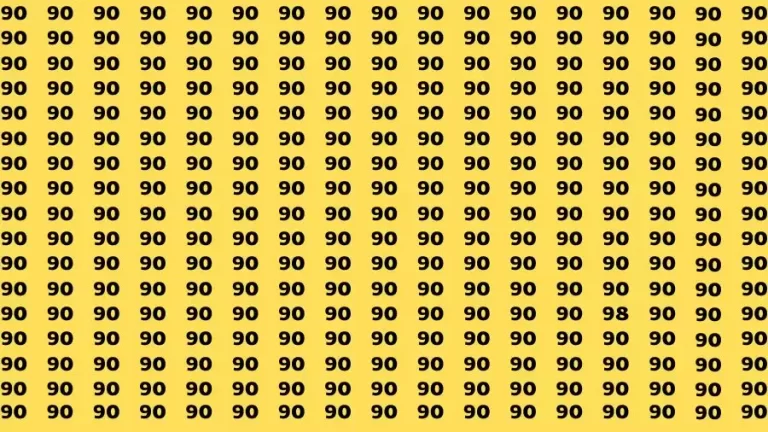 Observation Brain Challenge: If you have Eagle Eyes Find the number 98 among 90 in 12 Secs