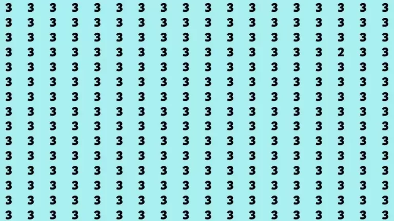 Optical Illusion Brain Test: If you have Eagle Eyes Find the Number 2 in 15 Secs