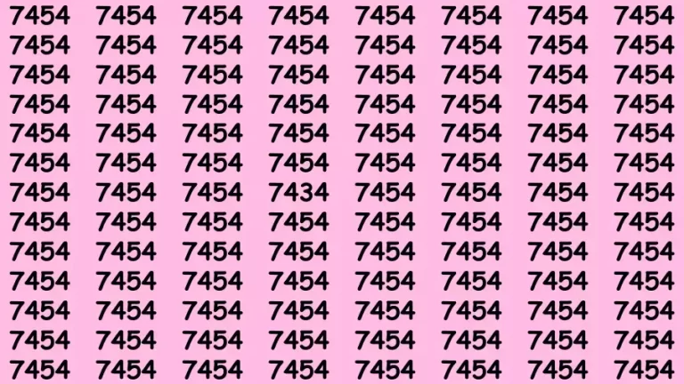 Brain Test: If you have Eagle Eyes Find the Number 7434 among 7454 in 15 Secs