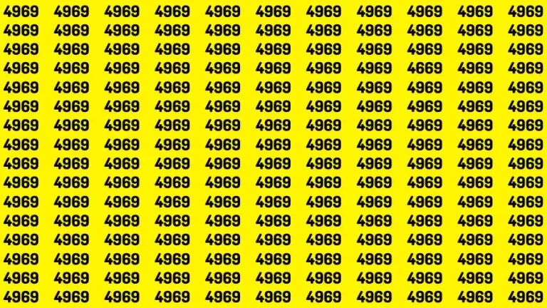 Optical Illusion Brain Challenge: If you have Hawk Eyes Find the Number 4669 among 4696 in 15 Secs