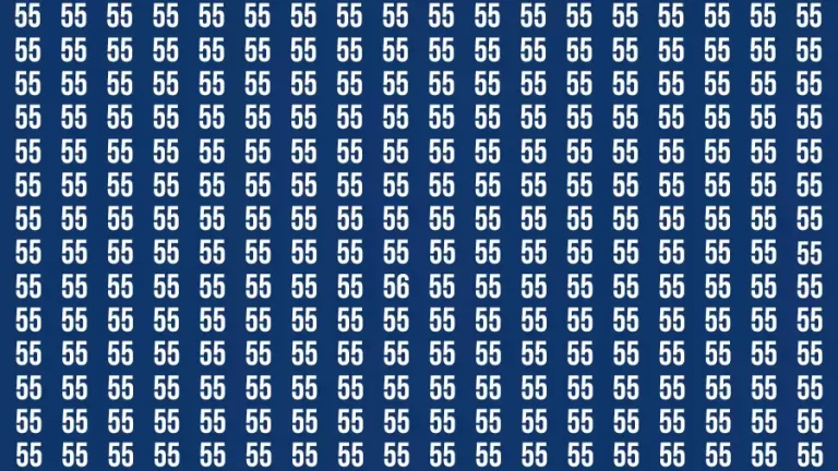 Test Visual Acuity: If you have Eagle Eyes Find the Number 56 among 55 in 15 Secs