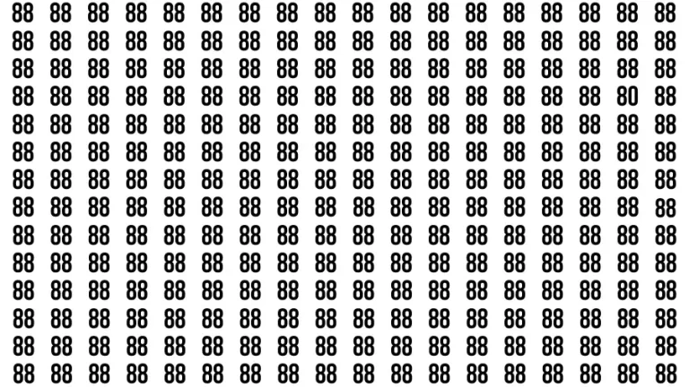 Test Visual Acuity: If you have Eagle Eyes Find the Number 80 in 15 Secs