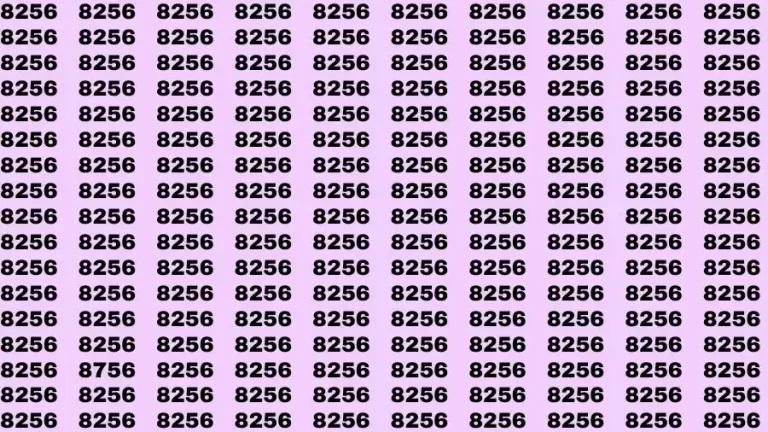 Optical Illusion Brain Test: If you have Sharp Eyes Find the number 8756 in 20 Secs