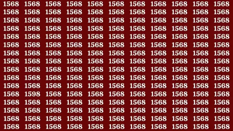 Observation Brain Test: If you have 50/50 Vision Find the Number 1598 among 1737 in 15 Secs