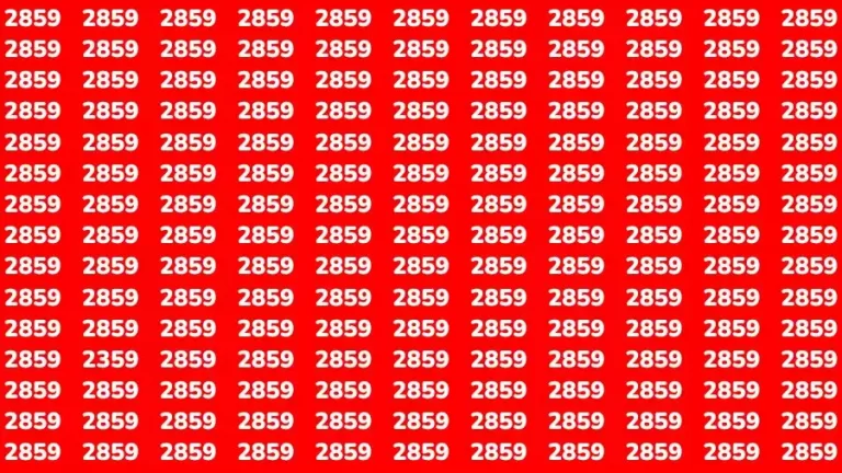 Optical Illusion Brain Test: If you have Eagle Eyes Find the Number 2359 among 2859 in 15 Secs