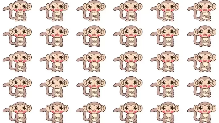 Optical Illusion Brain Test: If you have Eagle Eyes find the Odd Monkey in 8 Seconds