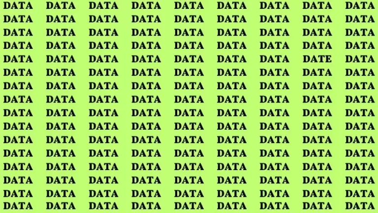 Optical Illusion Brain Test: If you have Sharp Eyes Find the Word Date in 15 Secs