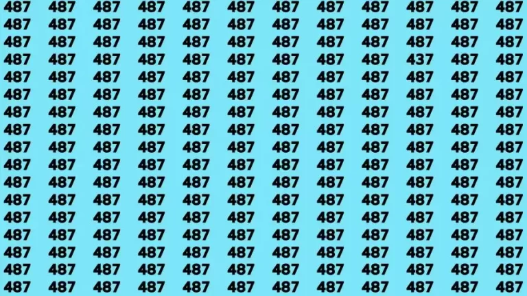 Observation Brain Test: If you have Eagle Eyes Find the Number 437 in 15 Secs