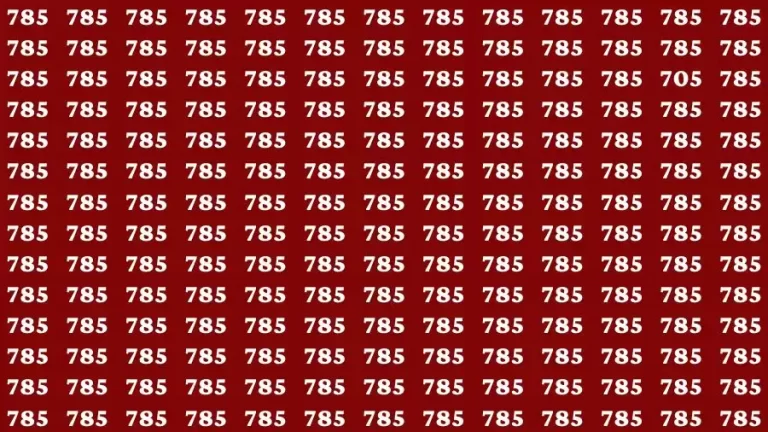 Optical Illusion Brain Test: If you have Eagle Eyes Find the Number 705 in 15 Secs