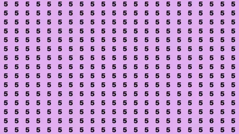 Optical Illusion Brain Challenge: If you have 50/50 Vision Find the number 6 among 5 in 12 Secs