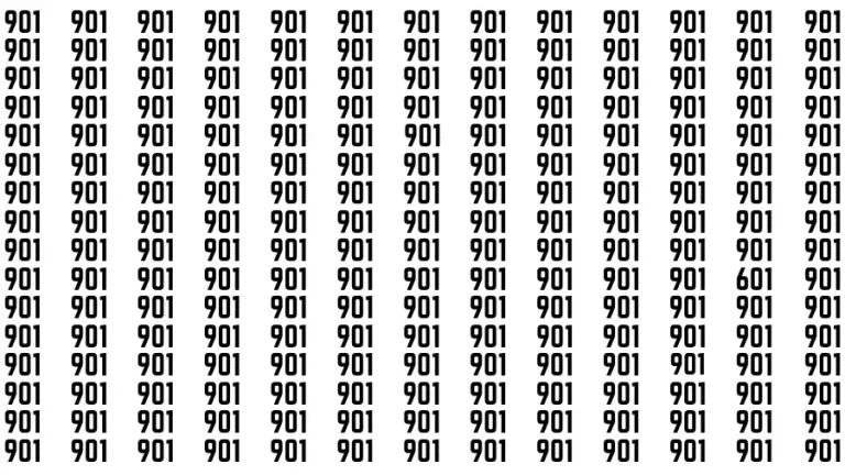 Brain Teaser: If you have Eagle Eyes Find the Number 601 in 15 Secs