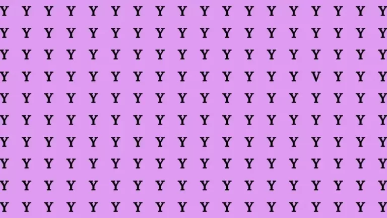 Optical Illusion Brain Test: If you have Sharp Eyes Find the Letter V in 20 Secs