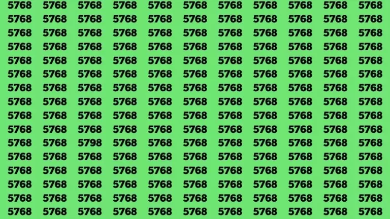 Optical Illusion Brain Test: If you have Sharp Eyes Find the Number 5798 in 10 Secs