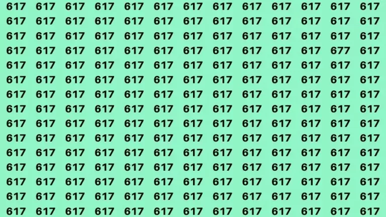 Brain Test: If you have Eagle Eyes Find the Number 677 in 15 Secs