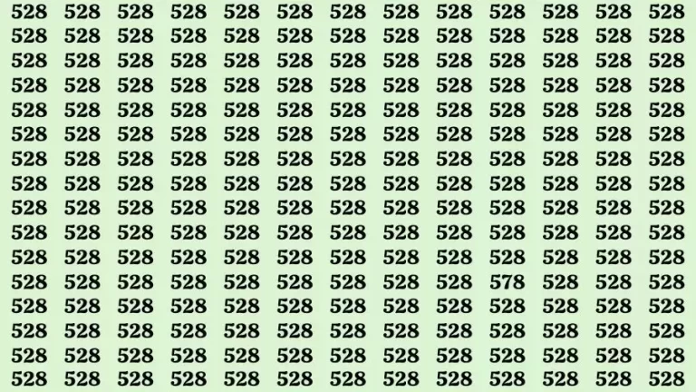 Optical Illusion Brain Test: If you have Sharp Eyes Find the number 578 in 20 Secs