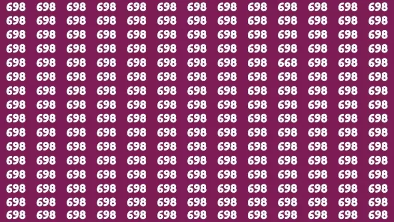 Optical Illusion Brain Challenge: If you have Hawk Eyes Find the Number 668 in 15 Secs